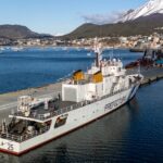 El guardacostas GC -25 Azopardo de la Prefectura llegó al puerto de Ushuaia